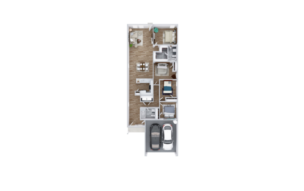Camellia I - 4 bedroom floorplan layout with 2 bathrooms and 1653 square feet