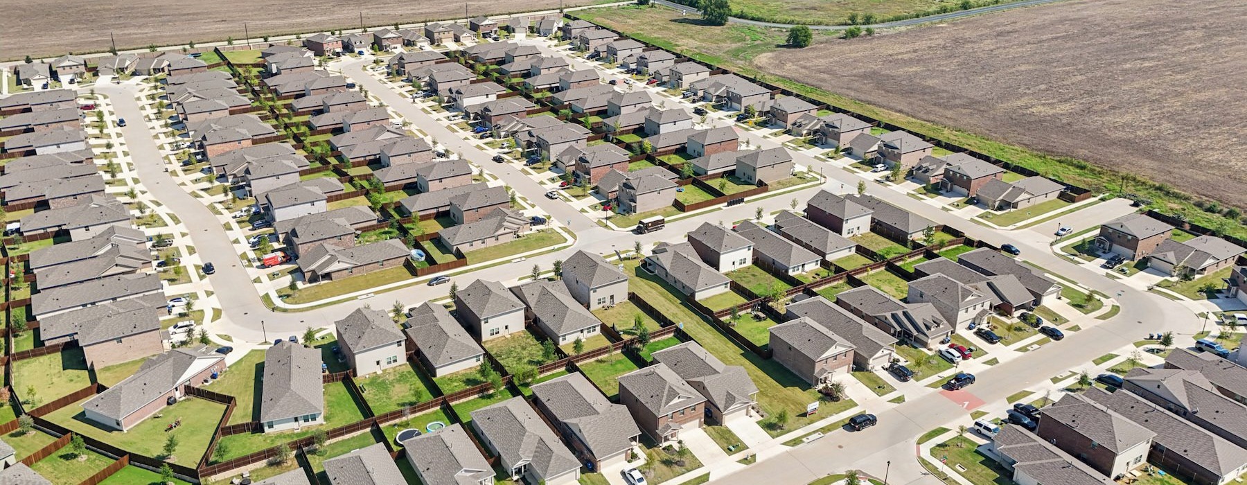 aerial view of a neighborhood