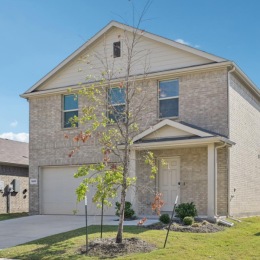 a house with a tree in the front yard